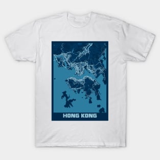 Hong Kong - Hong Kong Peace City Map T-Shirt